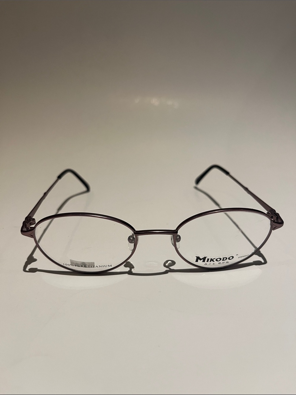 Women's Oval titanium Glasses in Dusty violet